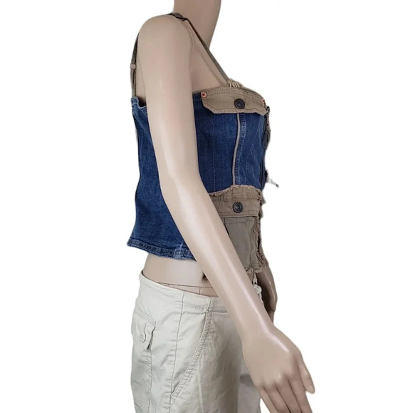 BDG Denim Spliced Cargo Corset Top - Picture 3 of 3